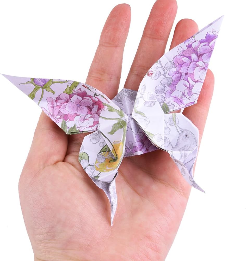 Origami Paper Kit 50 Sheets 70GSM 6 Inch Square Double Sided Color 50 Vivid Japanese Washi Chiyo Colors for Hand Crafts Origami Paper Arts Creativity.Rose