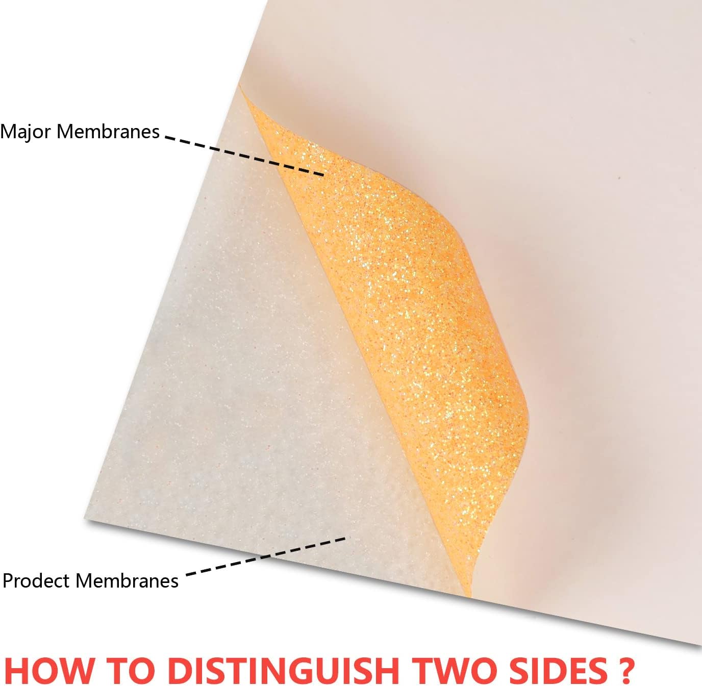 guangyintong Glow Glitter Orange Yellow Heat Transfer Vinyl HTV Rolls, 12" x 8ft Iron on Vinyl for T-Shirts, Glitter HTV Vinyl for All Cutter Machines Easy to Cut & Weed for DIY Design