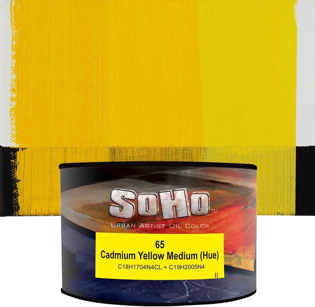 Soho Urban Artist Oil Paint - Cadmium Yellow Medium Hue, 430 ml Can - Best Valued Oil Colors for Painting, Excellent Pigment Load