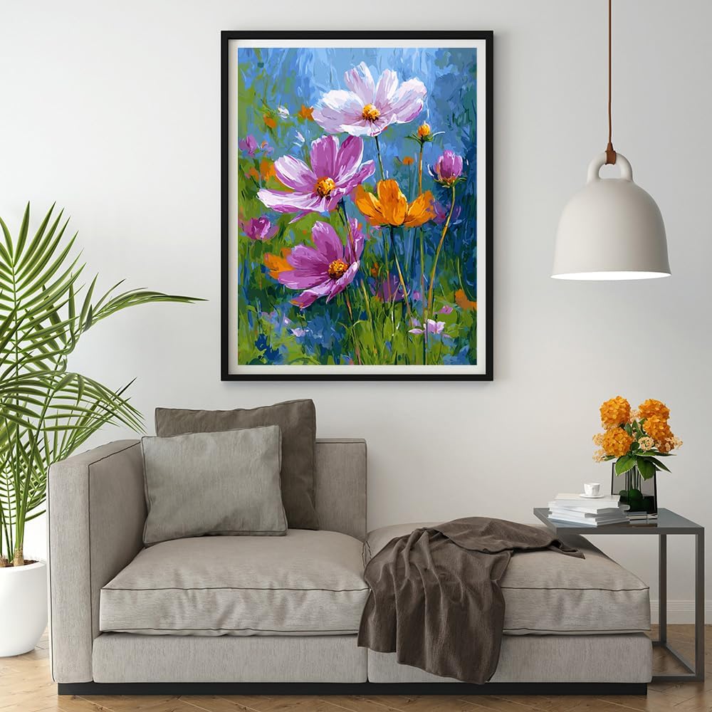 Moohue 14 ct Counted Cross Stitch Kits for Adults Flowers Cross Stitch Patterns Stamped Printed Cross Stitch Kits (Flowers 10)