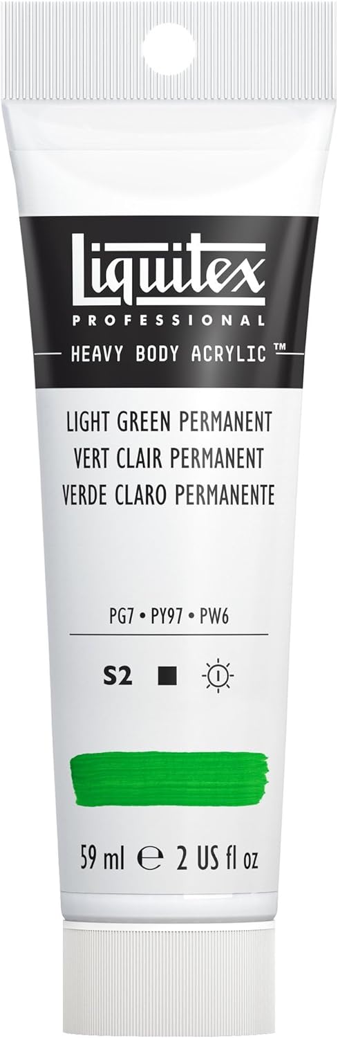 Liquitex Professional Heavy Body Acrylic Paint, 2-oz (59ml) Tube, Light Green Permanent