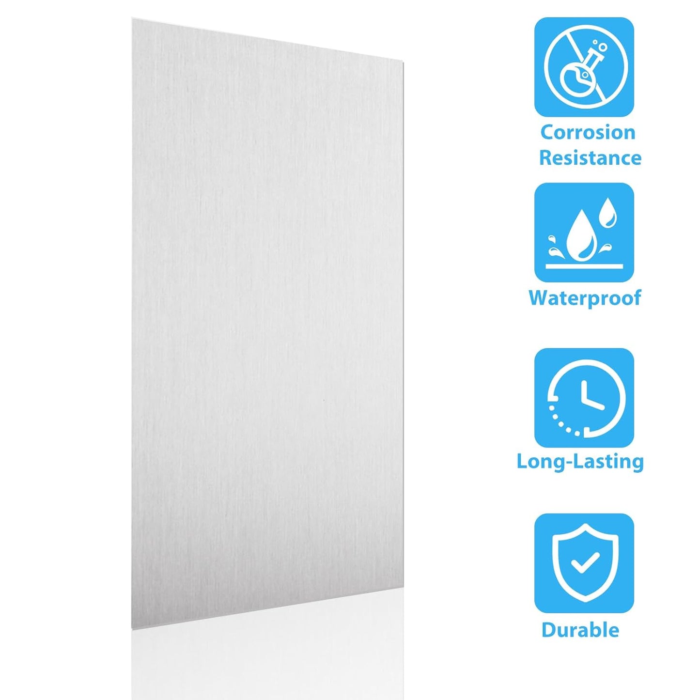 8 Pack 6061 T651 Aluminum Sheet Metal 6 x 12 x 1/32 Inch (0.8mm) Aluminum Plate Covered with Protective Film, 1MM Heat Treatable Rectangle Aluminumm Metal Plate Engraving Blanks for Crafting