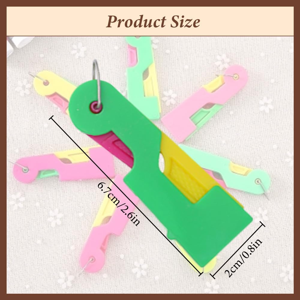 Automatic Needle Threader,New Sewing Machine Needle Threader,Sewing Needle Threaders,Plastic Needle Threaders,Automatic Needle Threading Device (12 PCS)