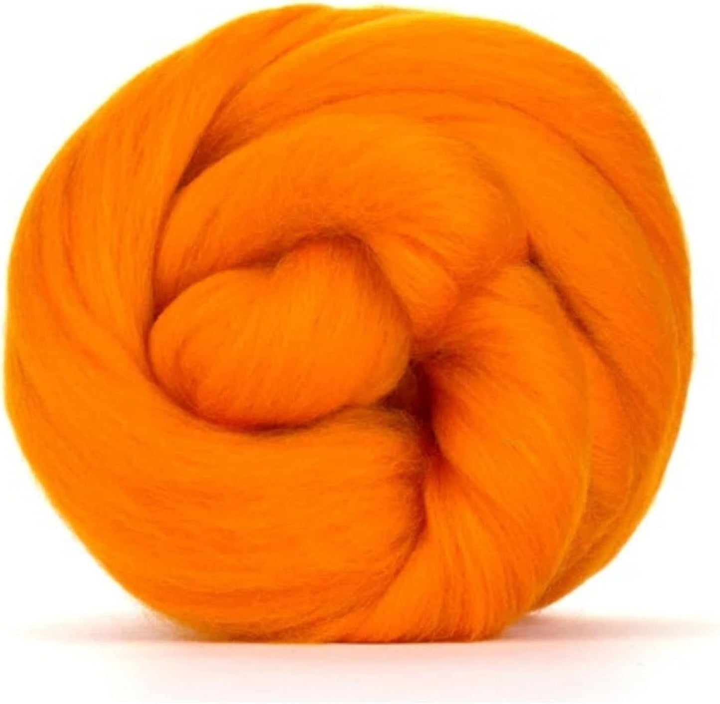 Revolution Fibers Merino Wool Roving | Premium Combed Wool Top | 22 Micron, Perfect for Felting Projects, Spinning, Wall Hangings and Tapestry (Clementine)
