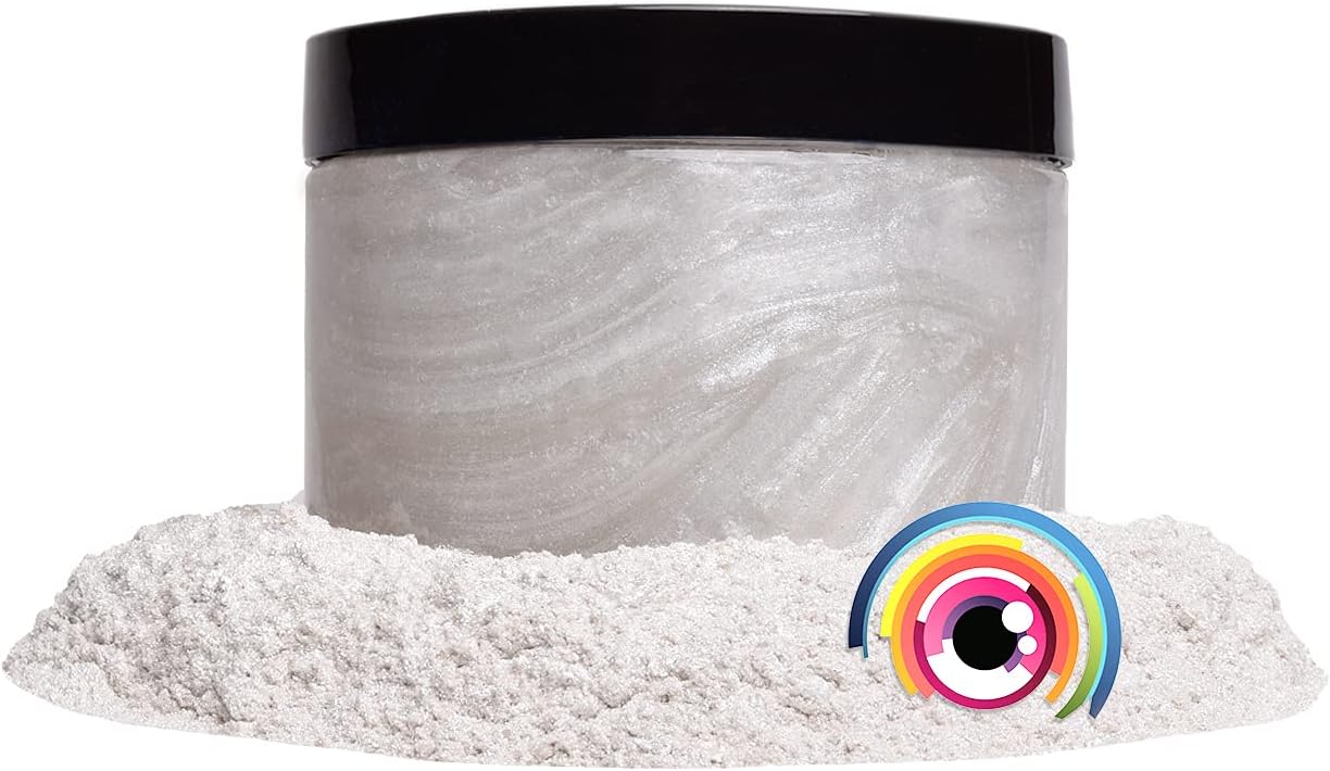 Eye Candy Pigments Premium White Mica Powder - Mashido (50gr) - for Epoxy, Resin, Soap, Paint, Woodworking, Acrylic Pouring, Bath Bombs, Fishing Lures - DIY Arts and Crafts Additive
