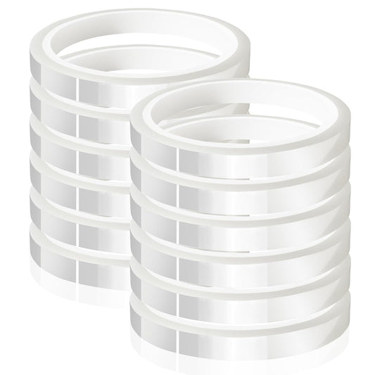 12 Rolls 10mm x33m(108ft) Clear Heat Tape,Transparent High Temperature Heat Resistant Tape,Heat Transfer Tape for Heat Press and Sublimation,Heat Transfer Vinyl,No Residue