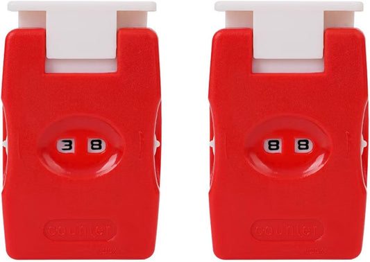 RUIAN Knitting Counter Stitch Needle Marking Tool Mini Crochet Stitch Counter Knitting Stitch Counter Plastic Knit Stitch Counter (2Pcs,Red)