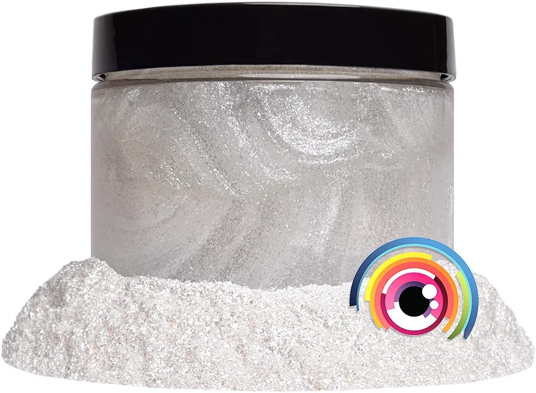 Eye Candy Pigments Premium White Mica Powder - Airi White (25gr) - for Epoxy, Resin, Soap, Paint, Woodworking, Acrylic Pouring, Bath Bombs, Fishing Lures - DIY Arts and Crafts Additive