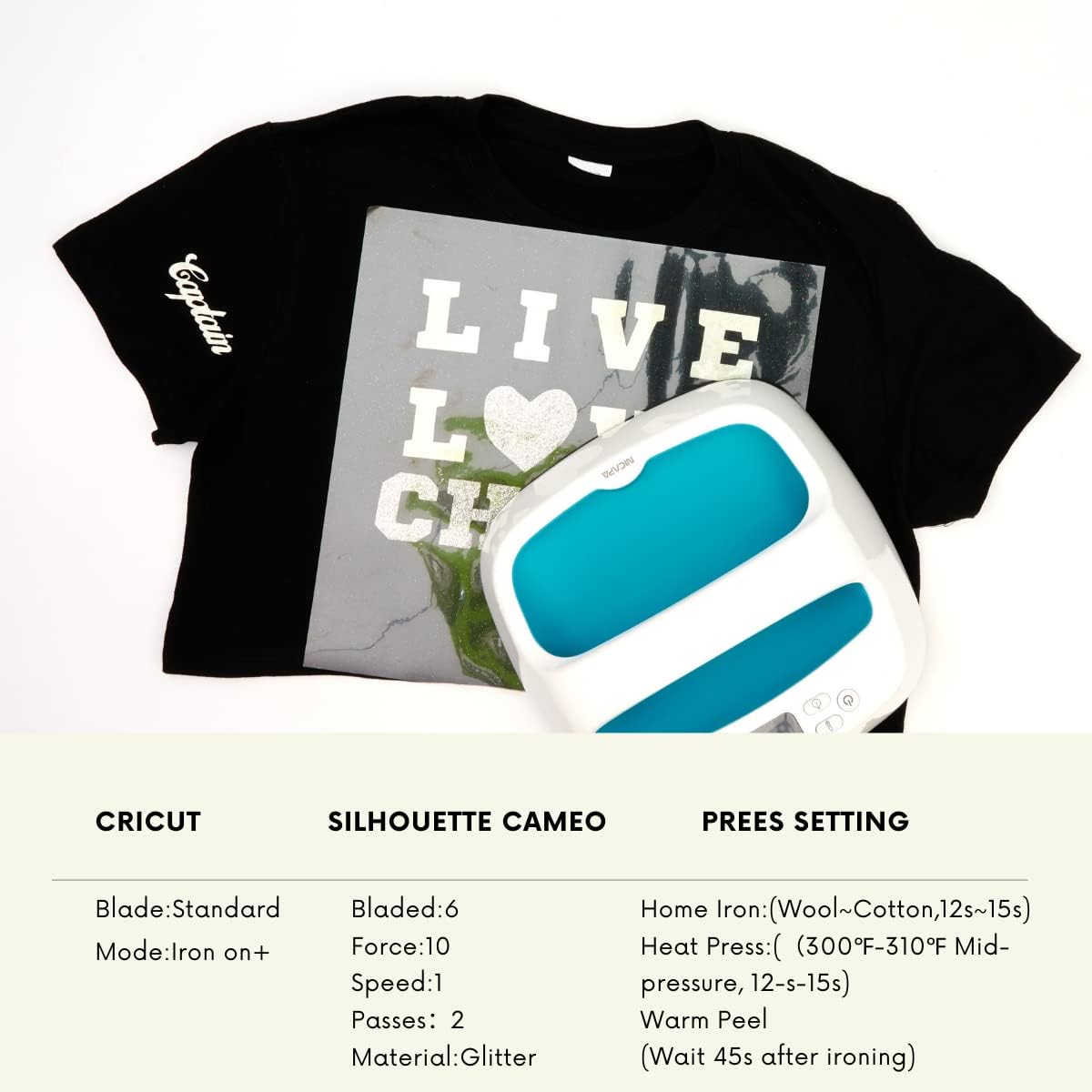 Royal Blue Glitter HTV Roll -12" x10ft Iron on Heat Transfer Vinyl for DIY Shirts Gifts