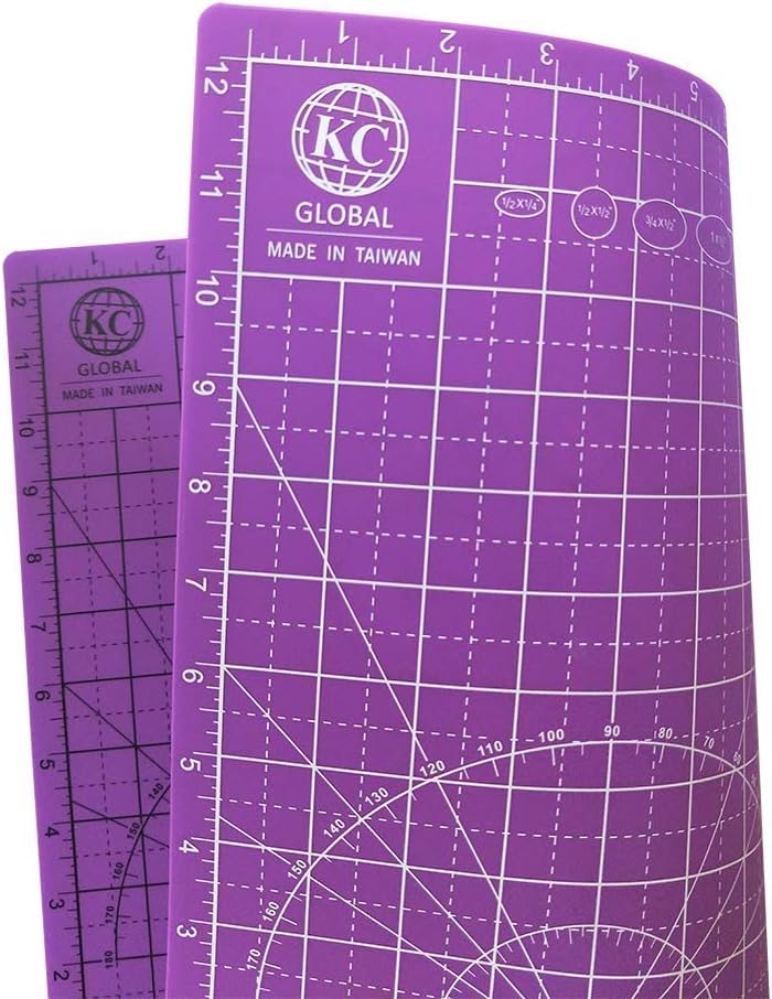KC GLOBAL A3 (19"x13") Professional Grade Self-Healing Cutting Mat (Purple) - Odor-Free, Double-Sided, Eco-Friendly, Non-Slip, Premium Desk mat for DIY, Crafting, Model Building,and Art Projects