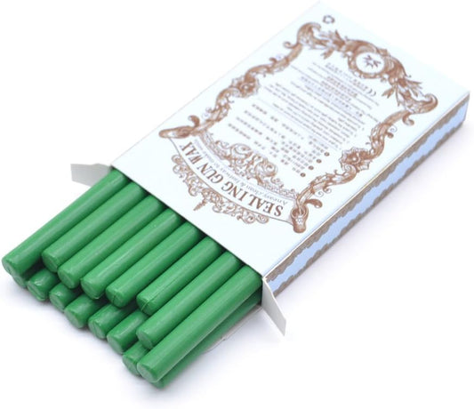 16pcs/Set Glue Gun Sealing Wax Stick for Documents Sealing Gift Decoration (Green)