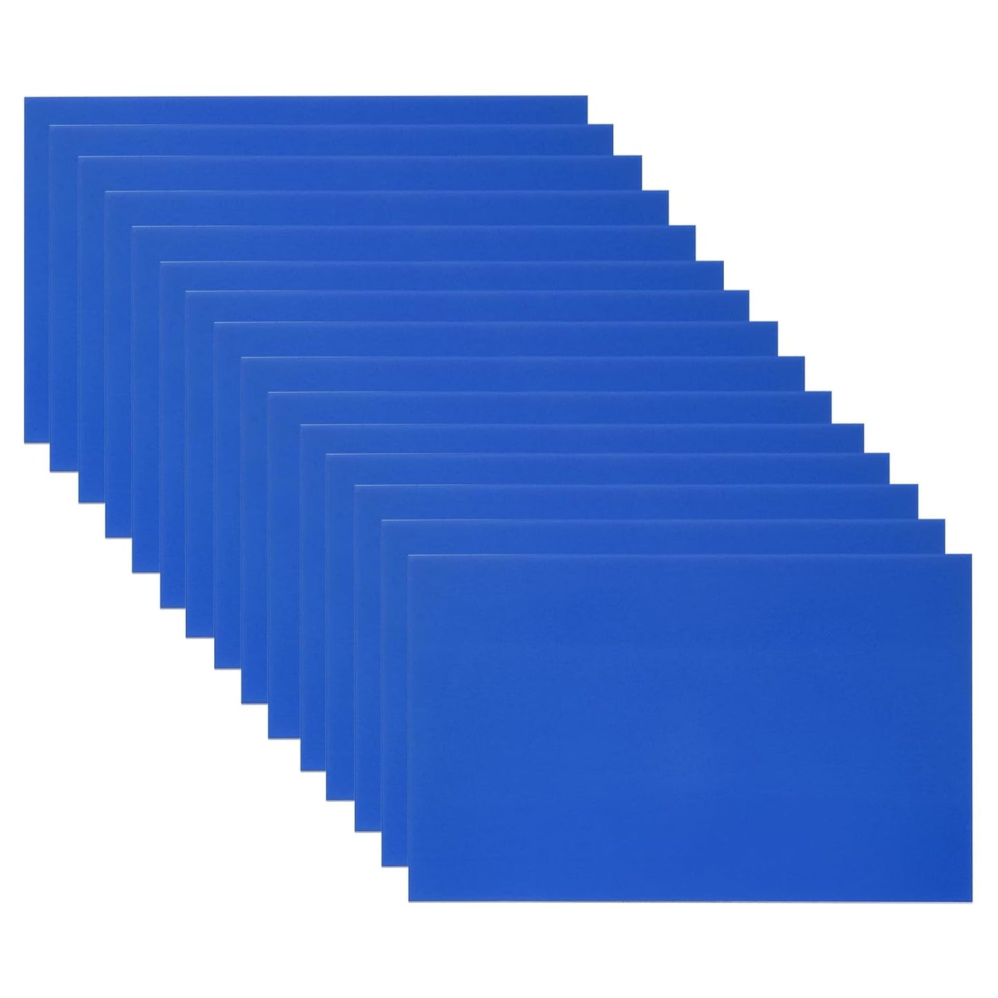 PATIKIL 5x8 Inch Anodized Aluminum Sheet Metal, 15Pcs Laser Plates Engraving Blanks 0.5MM Thin Rectangle for Crafting DIY House Laser Engraving, Blue