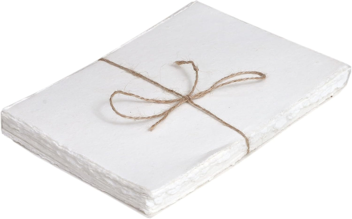 50 Pack Cotton Watercolor Paper with Deckle Edge 200 GSM Rough Textured Watercolor Paper for Writing (Off White, 9 x 12)