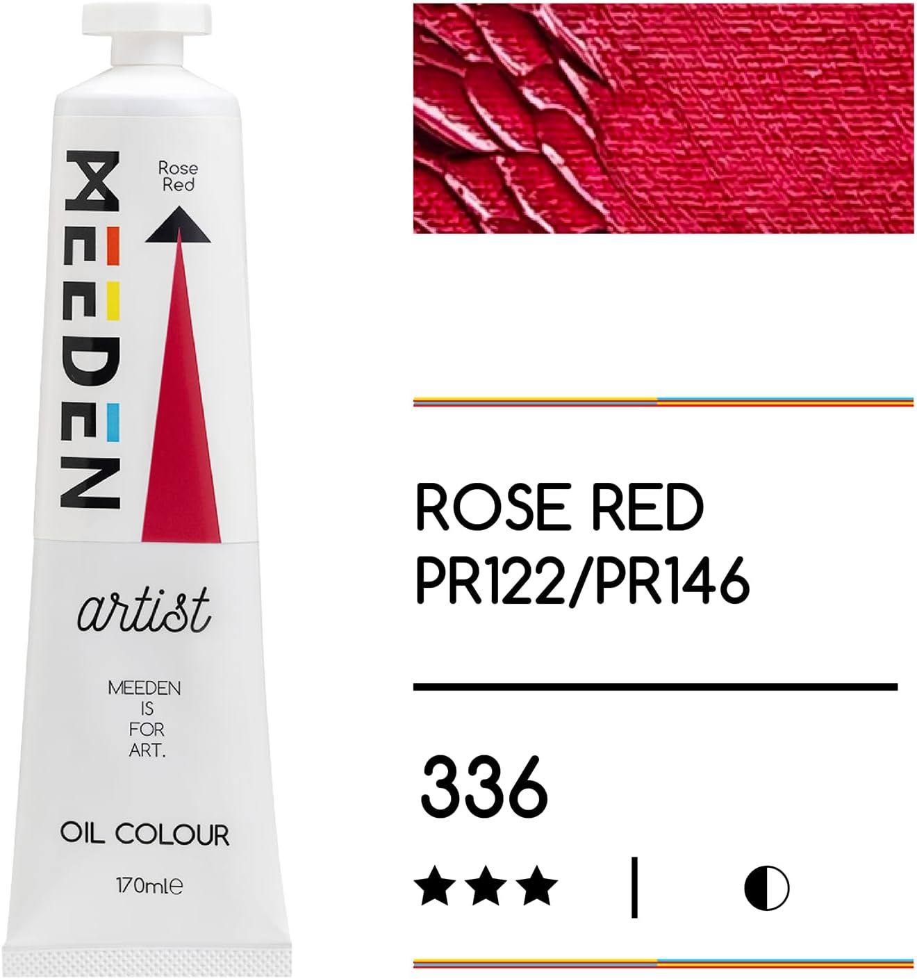 MEEDEN Artist Grade Oil Paint: Rose Red - 170ml/5.7oz Tube - Professional Art Paints for Canvas Painting