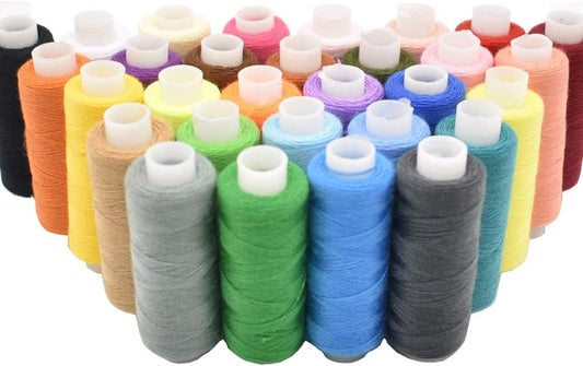Sewing Thread 30 Colors Sewing Industrial Machine and Hand Stitching 250 Yards Each Sewing Thread Polyester
