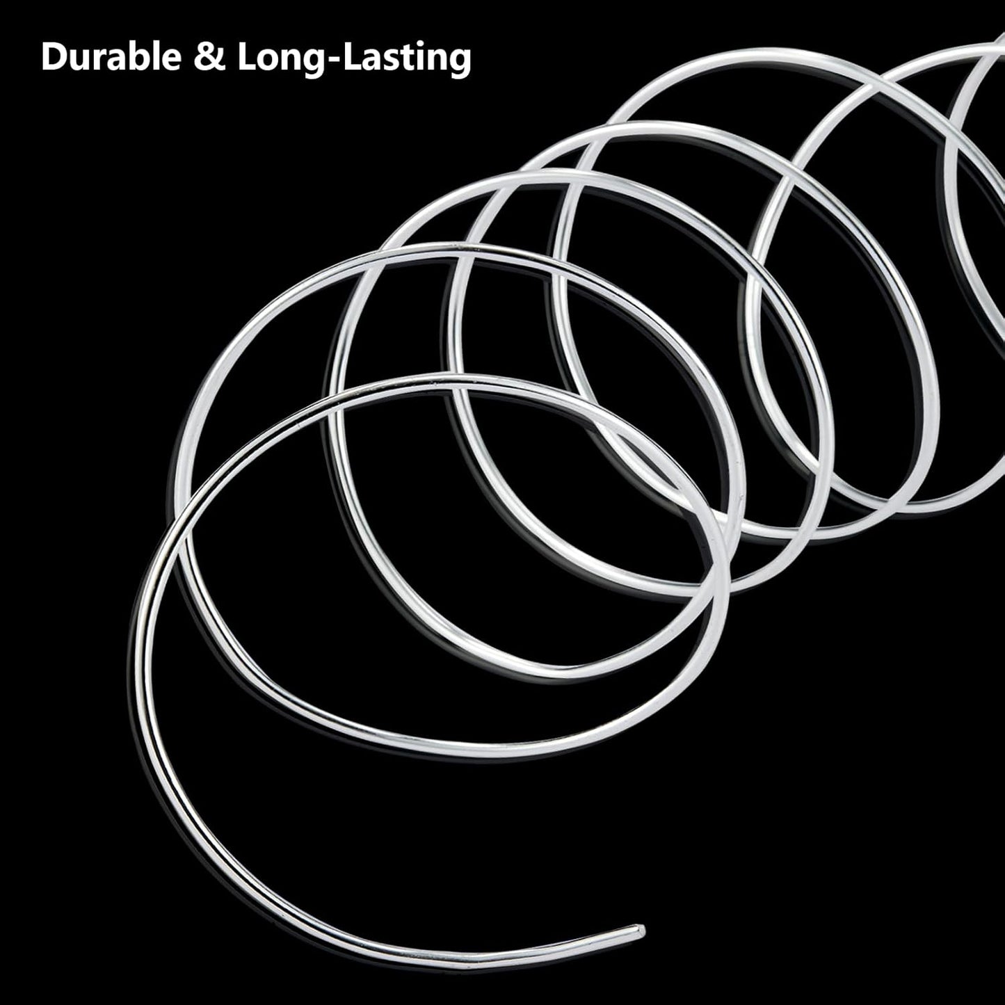 4 Pcs Aluminum Craft Wires, 3mm*10m, 2mm*5m, 1.5mm*5m, 1mm*5m, Bendable Craft Wire for Sculpting Armature DIY Jewelry Making (Silver)