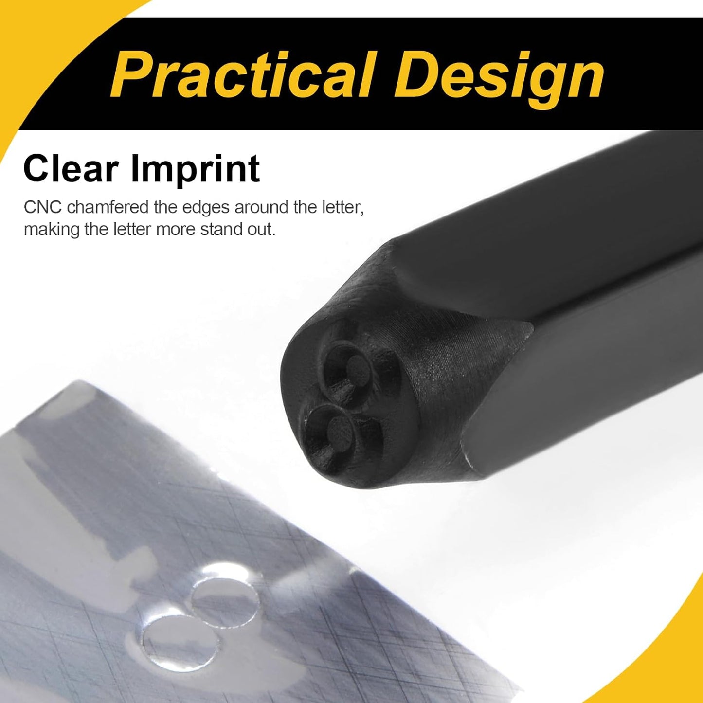 WorkBless 1/2-Inch Metal Stamping Kit, 36 Pack Steel Letter Stamp Set with 2 Punch Tools, Includes A-Z Alphabet, Number 0-8, & Symbol, for Metal, Wood, Leather, and Plastic Crafting