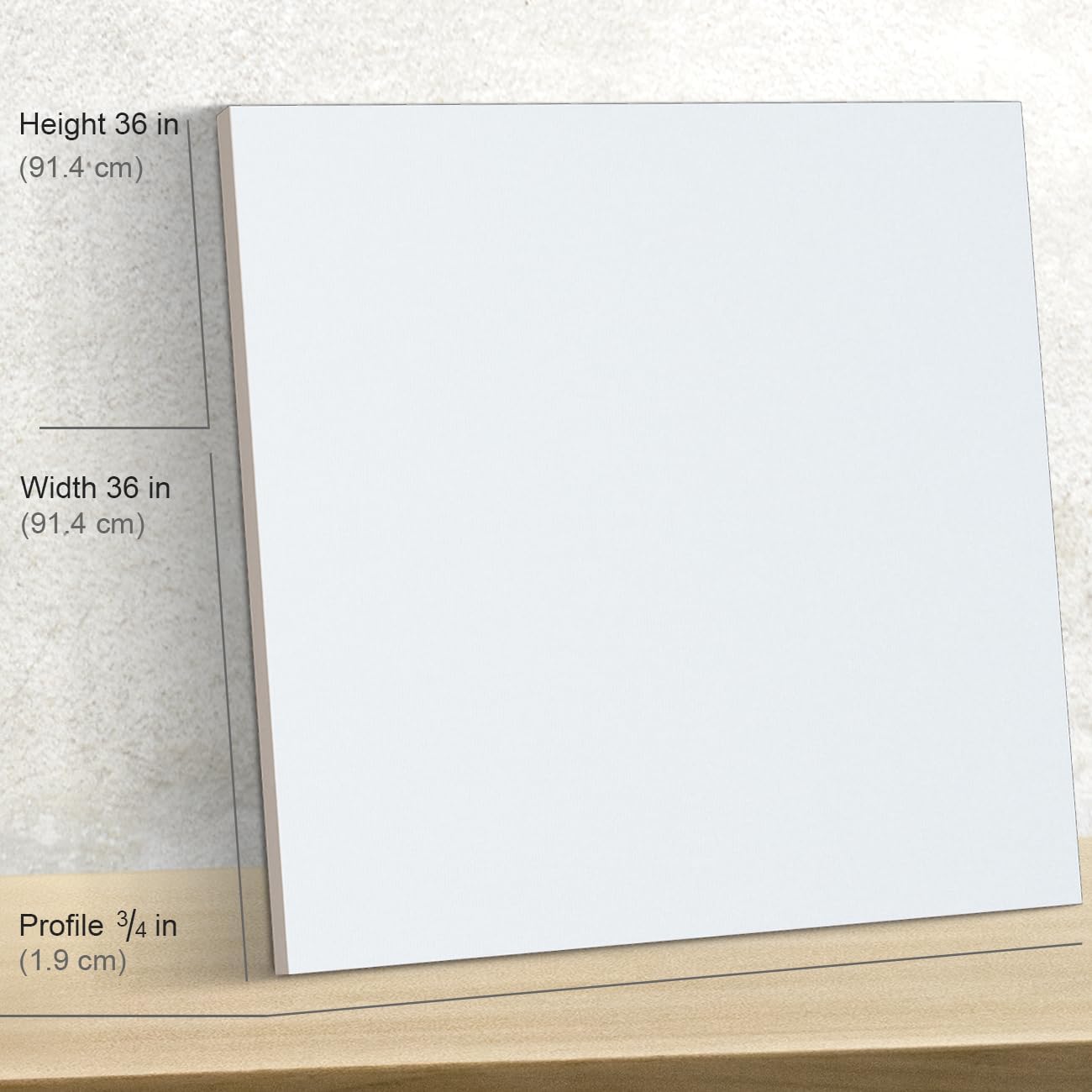 PHOENIX 36x36 Inch 2 Pack Artist Canvas - Extra Large Square Stretched Canvases for Painting - 3/4 Inch Profile, 100% Cotton 11 Oz. Gesso Primed White Blank Professional Canvas Oil & Acrylic Paints