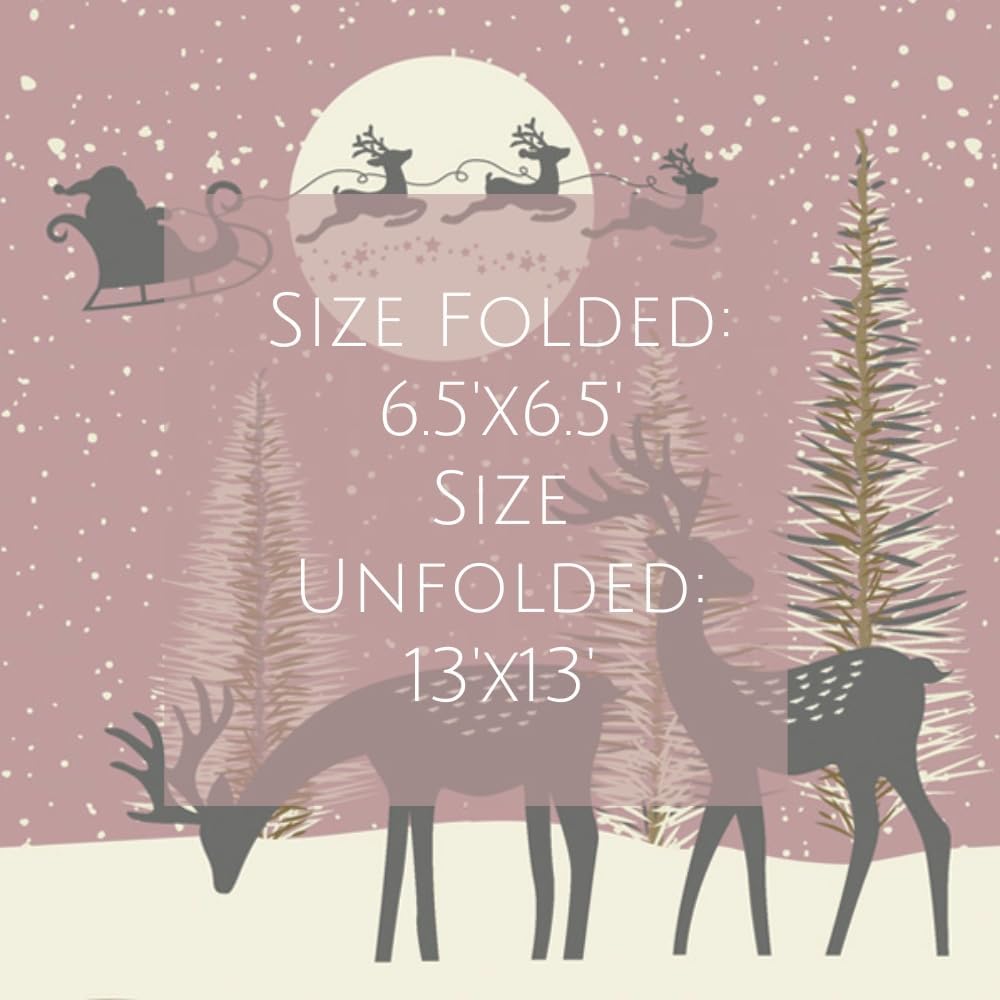 20-ct 13x13 Christmas Paper Decoupage Napkins, 3-Ply Servilletas Tissue Napkin for Dinner and Parties, Disposable Napkins (Santa Sleigh)