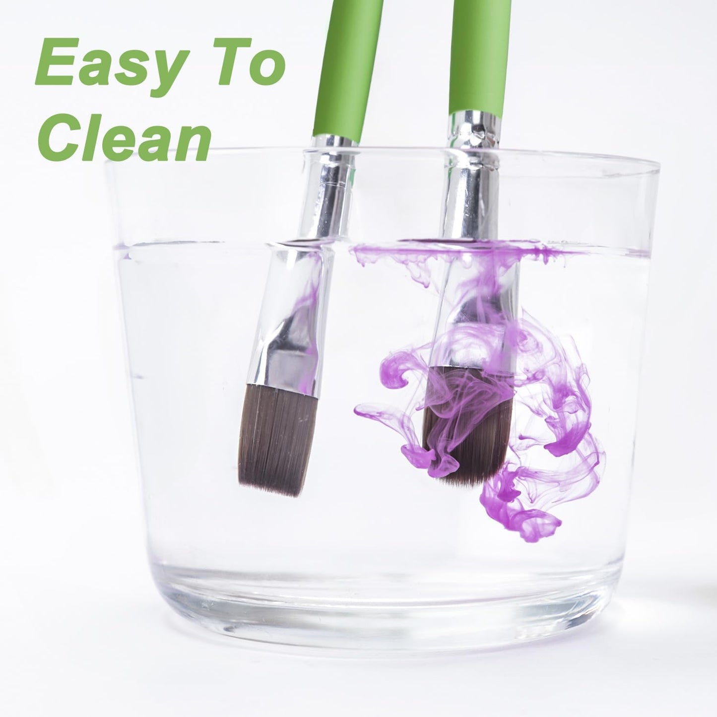 Paint Brushes Set of 25 Pieces Wooden Handles Brushes，Professional Artist Series with Filbert, Fan, Dagger, Cat Tongue, Round, Angle, Wide Flat Canvas Roll Bag & Palette Knife