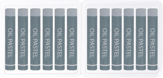 PATIKIL Gray Oil Pastels, 12Pcs Soft Oil Crayons Creamy Pastels Stick Art Supplies for Art Painting Drawing Blending Graffiti for Artists Beginners