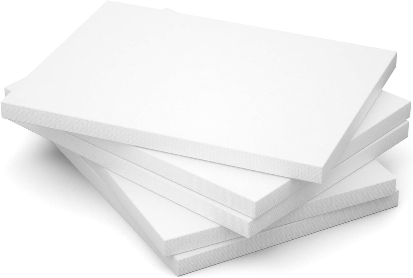 GOTIDEAL Stretched Canvas, 16x20 Inch Set of 5, Primed White - 100% Cotton Artist Canvas Boards for Painting, Acrylic Pouring, Oil Paint Dry & Wet Art Media