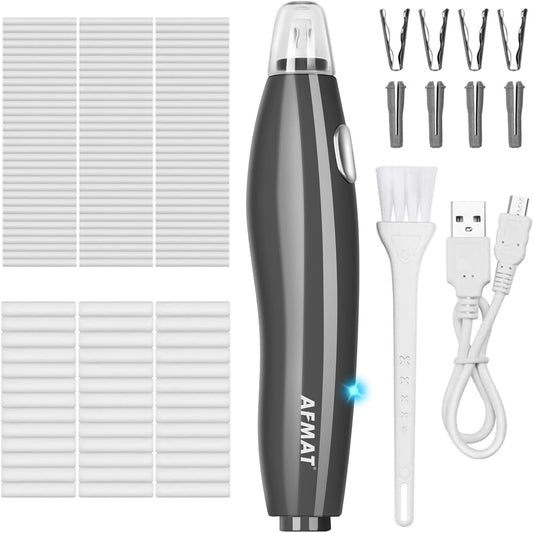 AFMAT Electric Eraser for Drawing,140 Erasers Refills, Rechargeable Electric Eraser for Artists, Rechargeable Battery Operated Pencil Erasers Kit for Drafting, Painting, Sketching, Architectural Plans