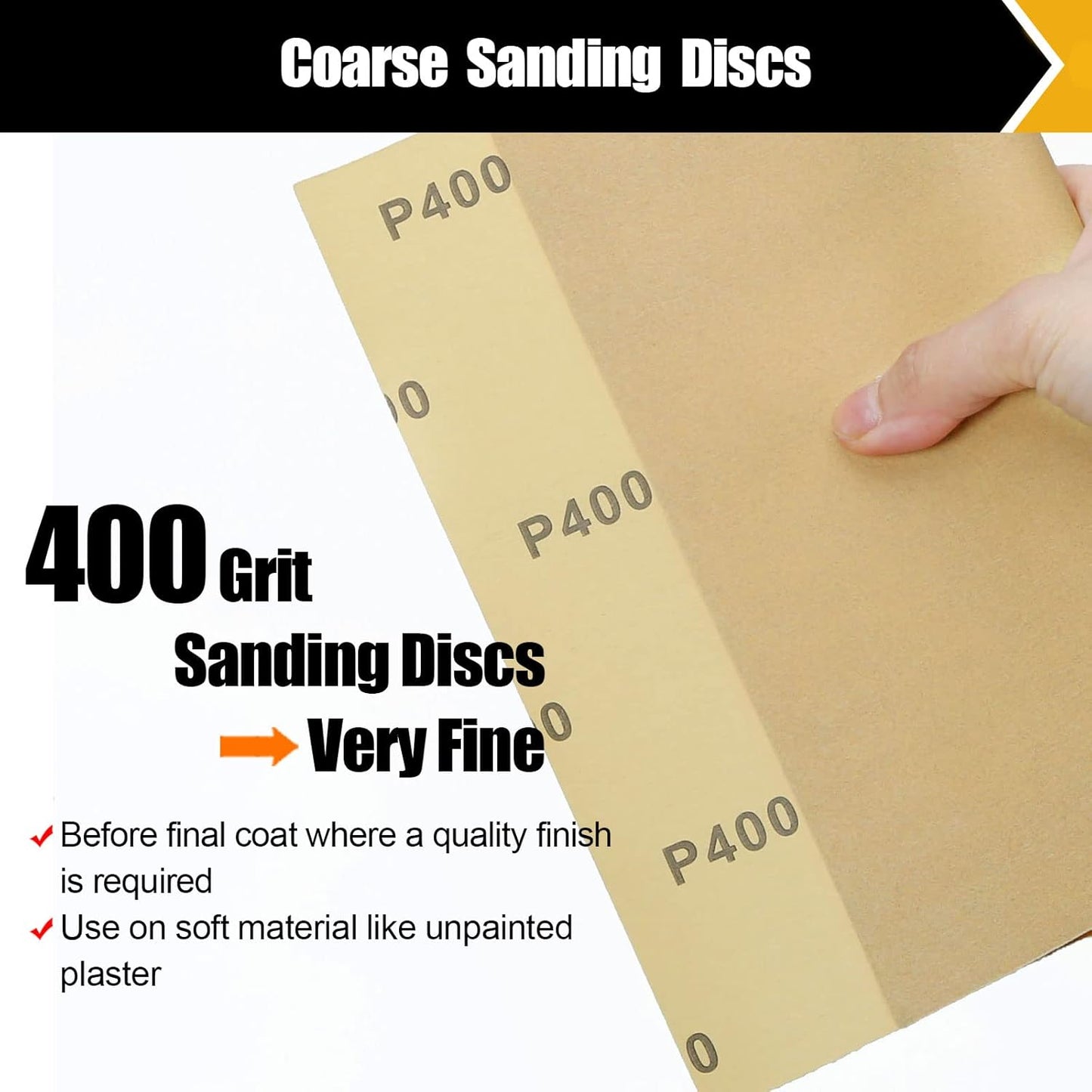 400 Grit Sandpaper, Sandpaper Assortment Sandpaper for Wood Metal Furniture Hand Sander Sand Paper Set Sandpaper Sheets Cut for Use 9" x 11"/12 Sheets