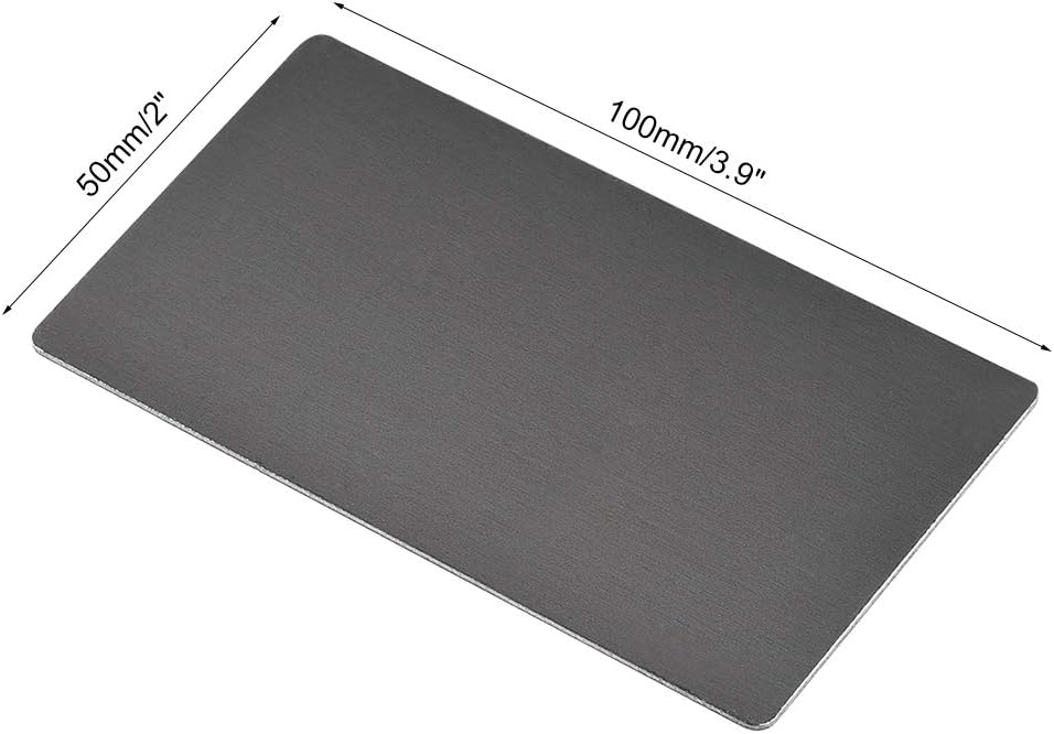 uxcell Blank Metal Card 100x50x1mm Anodized Aluminum Plate for DIY Laser Printing Engraving Black 5 Pcs