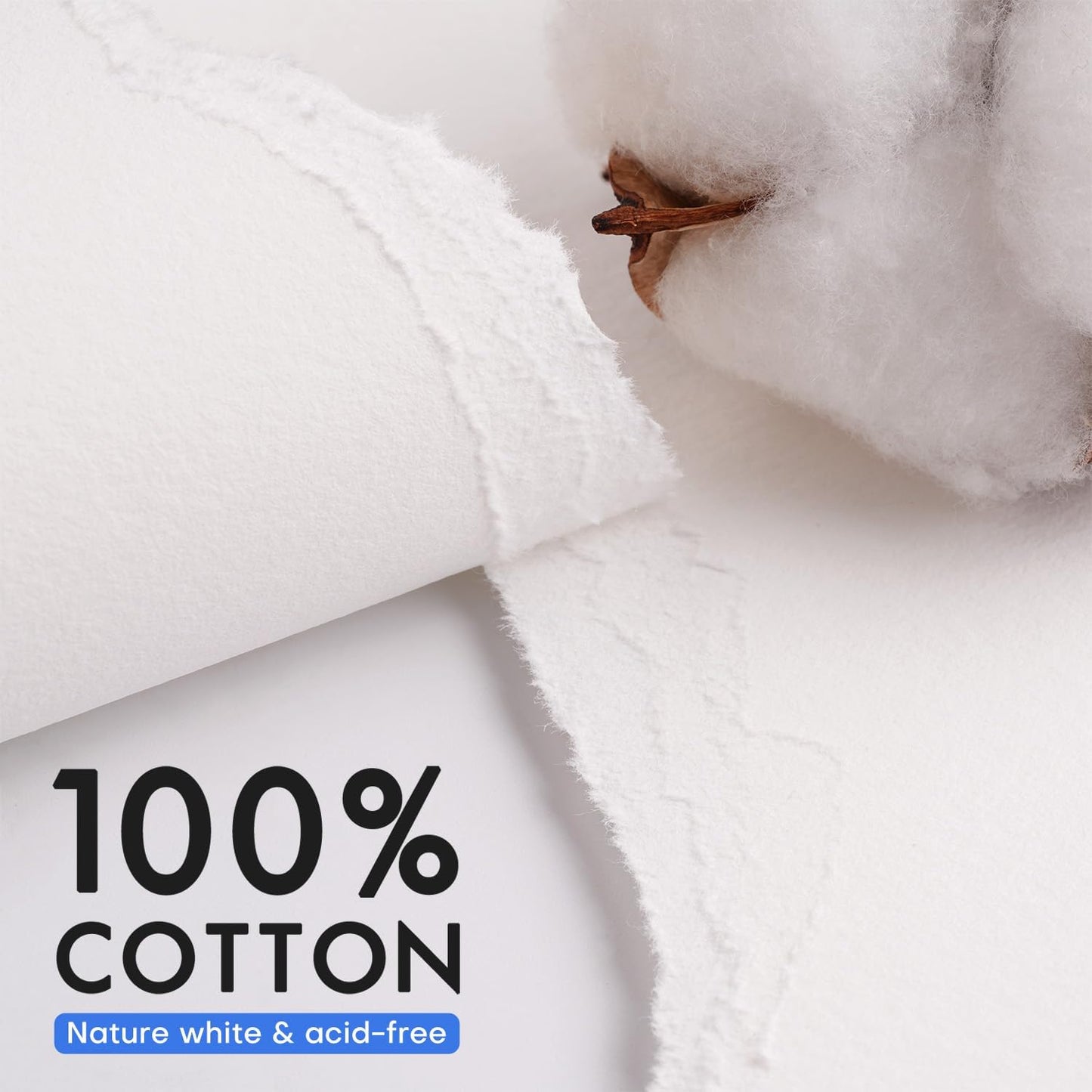 Watercolor Paper Block 7x10 Inch, Fuumuui 100% Cotton Paper Pad, 20 Sheets, Cold Pressed, Acid-Free, 140 lb/300gsm for Painting, Drawing, Art Journaling, Professional Artist Quality