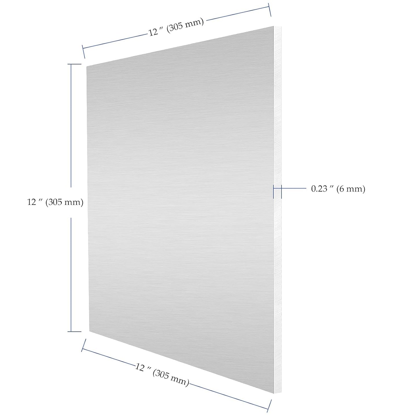 6061 Aluminum Sheet 12 x 12 x 1/4 Inch, Multifunctional Aluminum Plate, Heavy Duty Metal Aluminum Sheet for Car, Elevator, Construction, Mechanical Workshop, Aviation