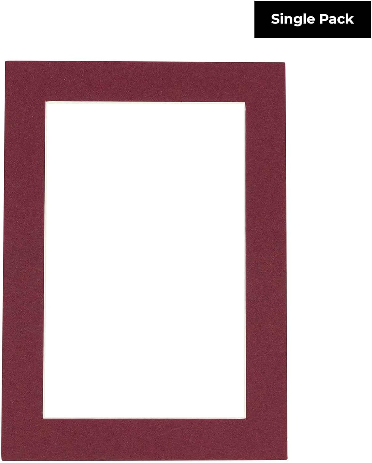 8x10 Mat Bevel Cut for 5x8 Photos - Acid Free Maroon Red Precut Matboard - For Pictures, Photos, Framing - 4-ply Thickness