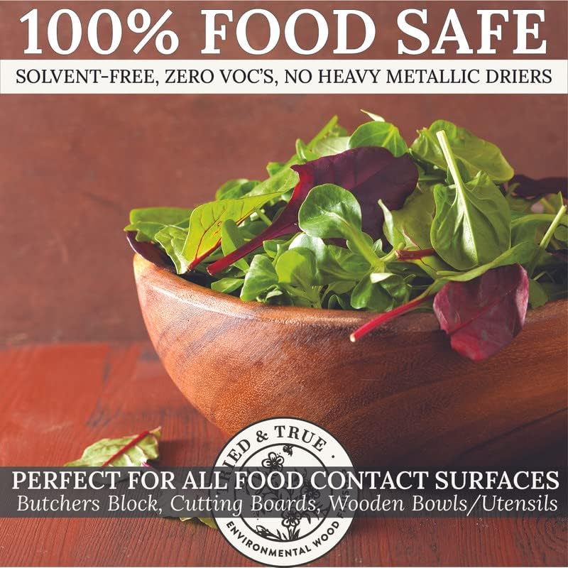 Tried & True Superior Varnish Oil Wood Finish, Pint - Natural Pine Resin & Linseed Oil, Ideal for Interior Furniture, Tables, Countertops - Non-Toxic, Scratch Resistant & Durable