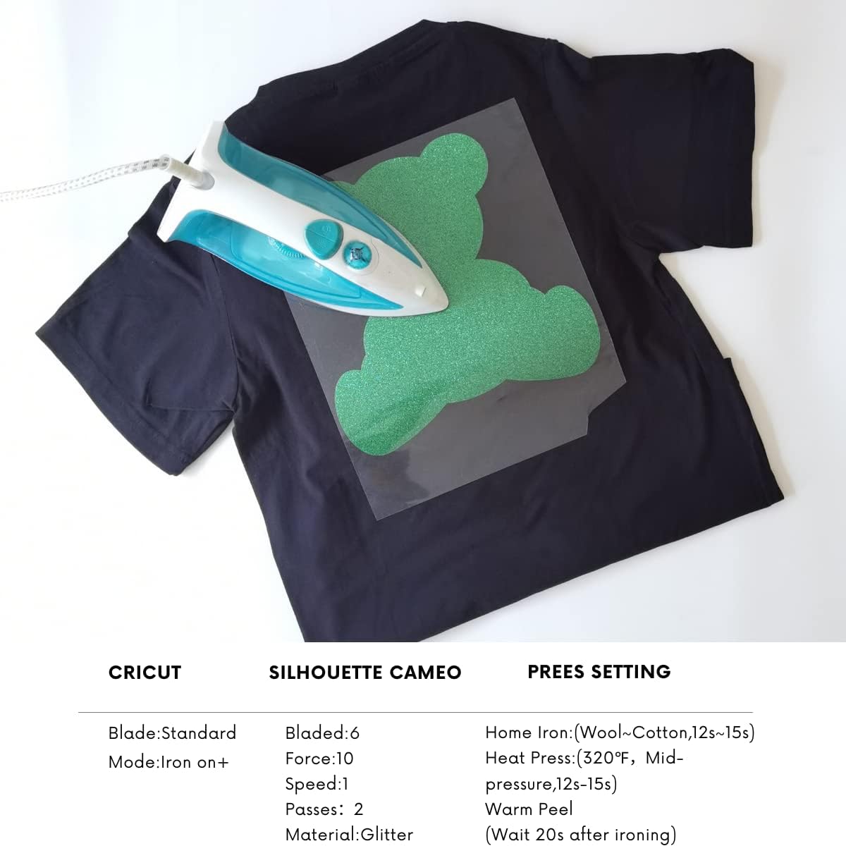 Green Grass Glitter HTV Heat Transfer Vinyl Bundle 8 sheets-12 x12 Iron on Vinyl for T Shirts Hats Clothing Compatible with Cricut Cameo Heat Press Machine