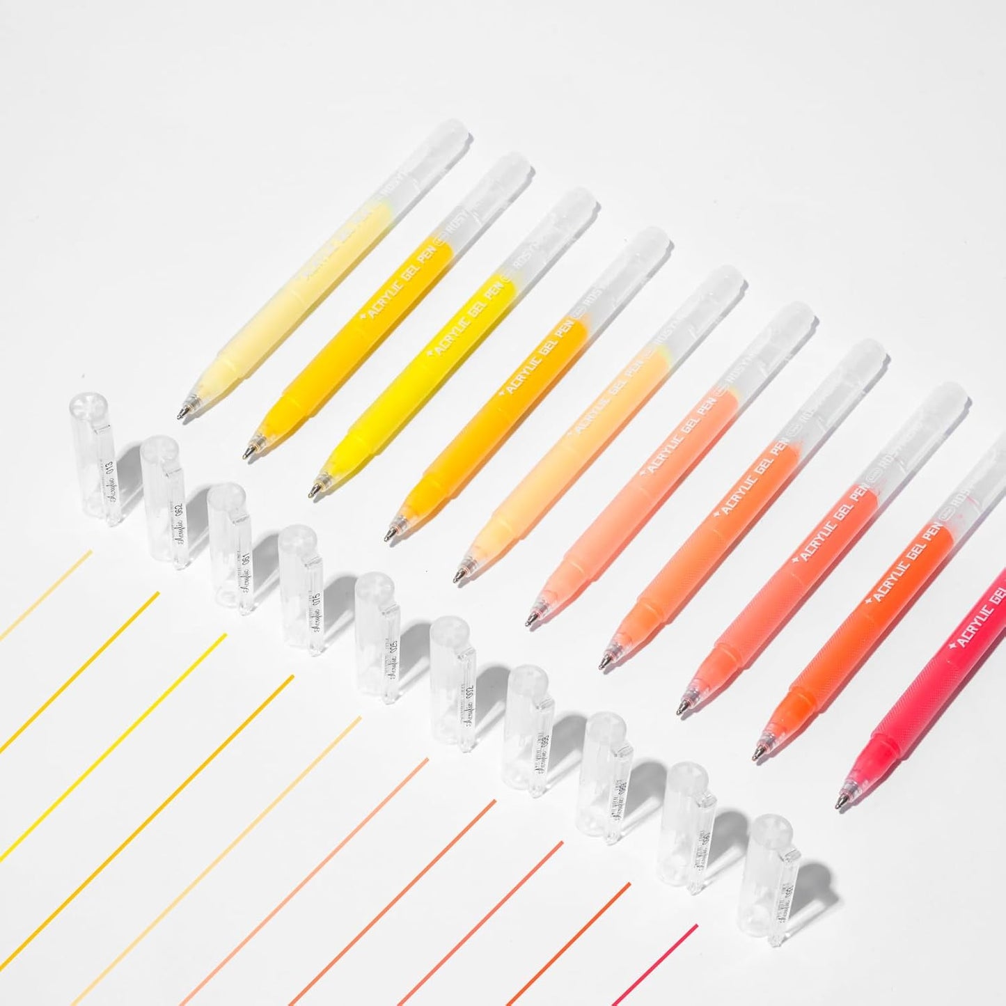 ROSYMENG 10 Colors Acrylic Gel Pens Set, Big-Capacity Ink Acrylic Paint Pen for Adults Coloring Books, Waterproof Paint Markers for Canvas, Rock, Wood, Drawing Doodling, Ceramic, Fabric, DIY Crafts