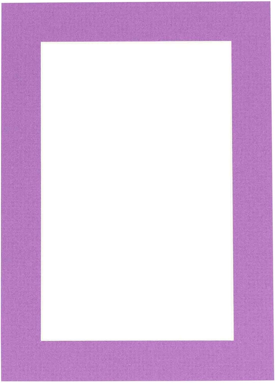 8x10 Mat Bevel Cut for 5.5x8.5 Photos - Acid Free Dark Purple Precut Matboard - For Pictures, Photos, Framing - 4-ply Thickness