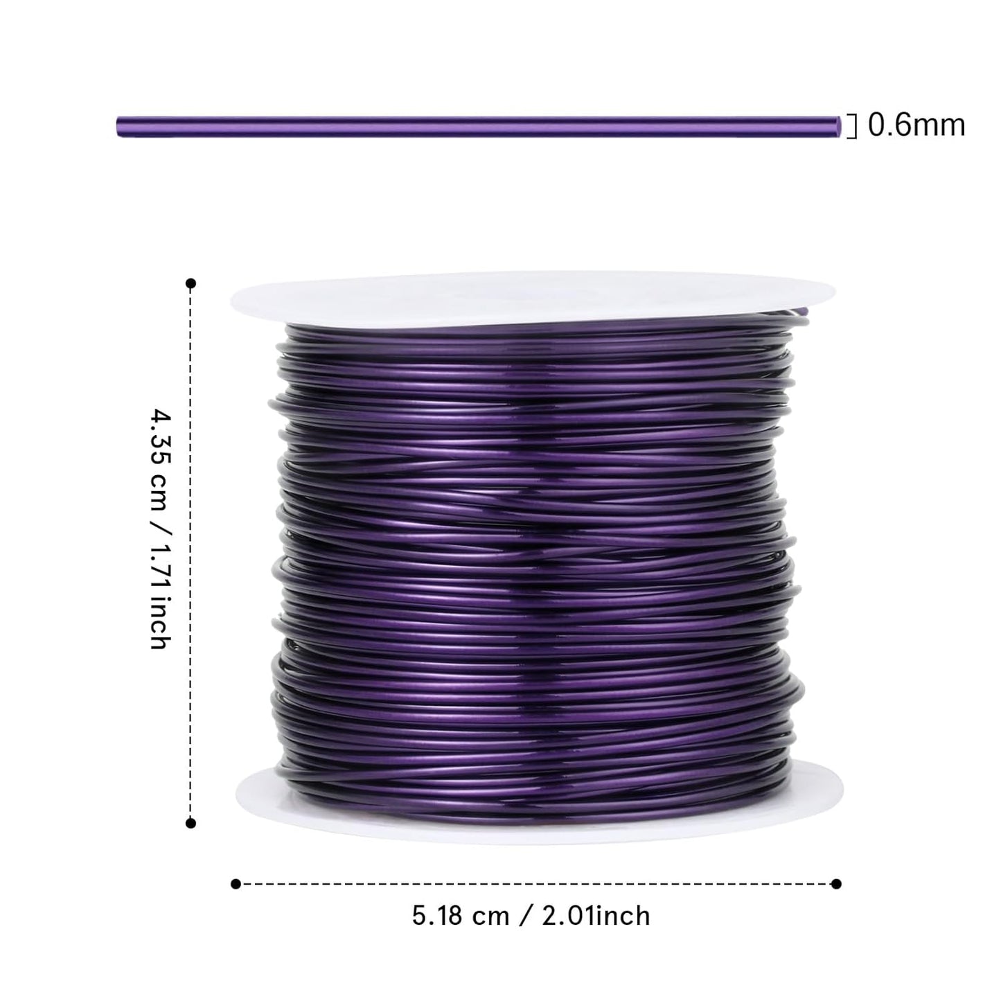 164FT Jewelry Wire 22 Gauge Tarnish-Resistant Copper Beading Wires Roll Bulk for DIY Crafts Jewelry Making, Purple Wire