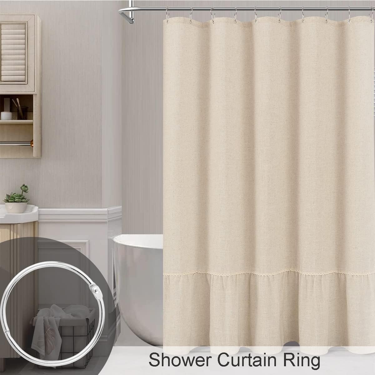 CooBigo 50 Pack Binder Rings, 2-1/2-Inch Metal Book Ring Holder for Loose Leaf, Index Cards, Flash Cards, Keychains - Silver