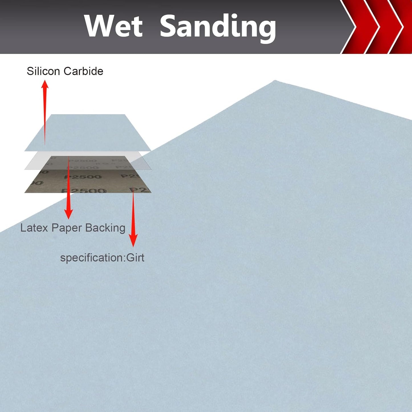 2500 Grit Sand Paper, 12Pcs Wet or Dry Sandpaper Assortment Sandpaper for Wood Metal Furniture Hand Sander Sand Paper Set Sandpaper Sheets Cut for Use 9" x 11"/12 Sheets