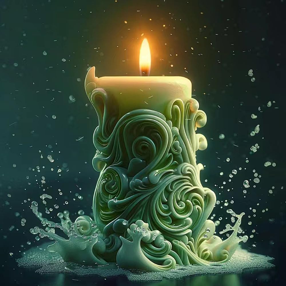 Starfish Shell Cylindrical Candle Mold, Marine Conch Silicone Mold, Wave Epoxy Resin Casting Mold, Chocolate Fudge, DIY Wax Soap, Candle Making Process Essential Materials A