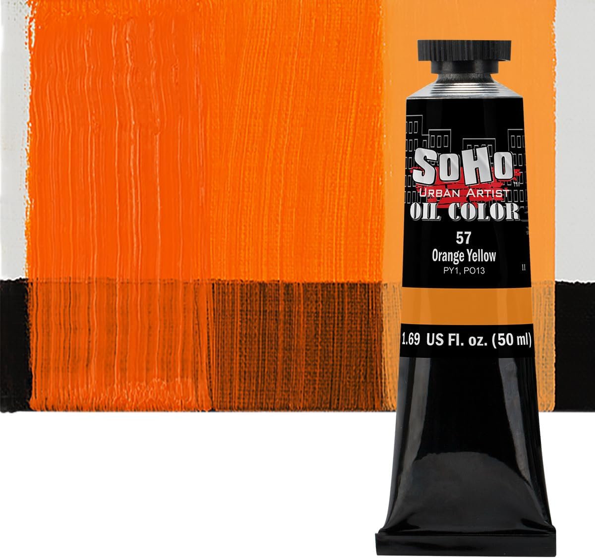 Soho Urban Artist Oil Paint - Orange Yellow, 50 ml Tube - Best Valued Oil Colors for Painting, Excellent Pigment Load