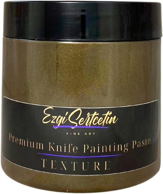Premium Palette Knife Painting Paste|Texture Paste|Authentic Bright Colors|Ready to Use|Easy to Apply| 6oz (Café Noir Brown)