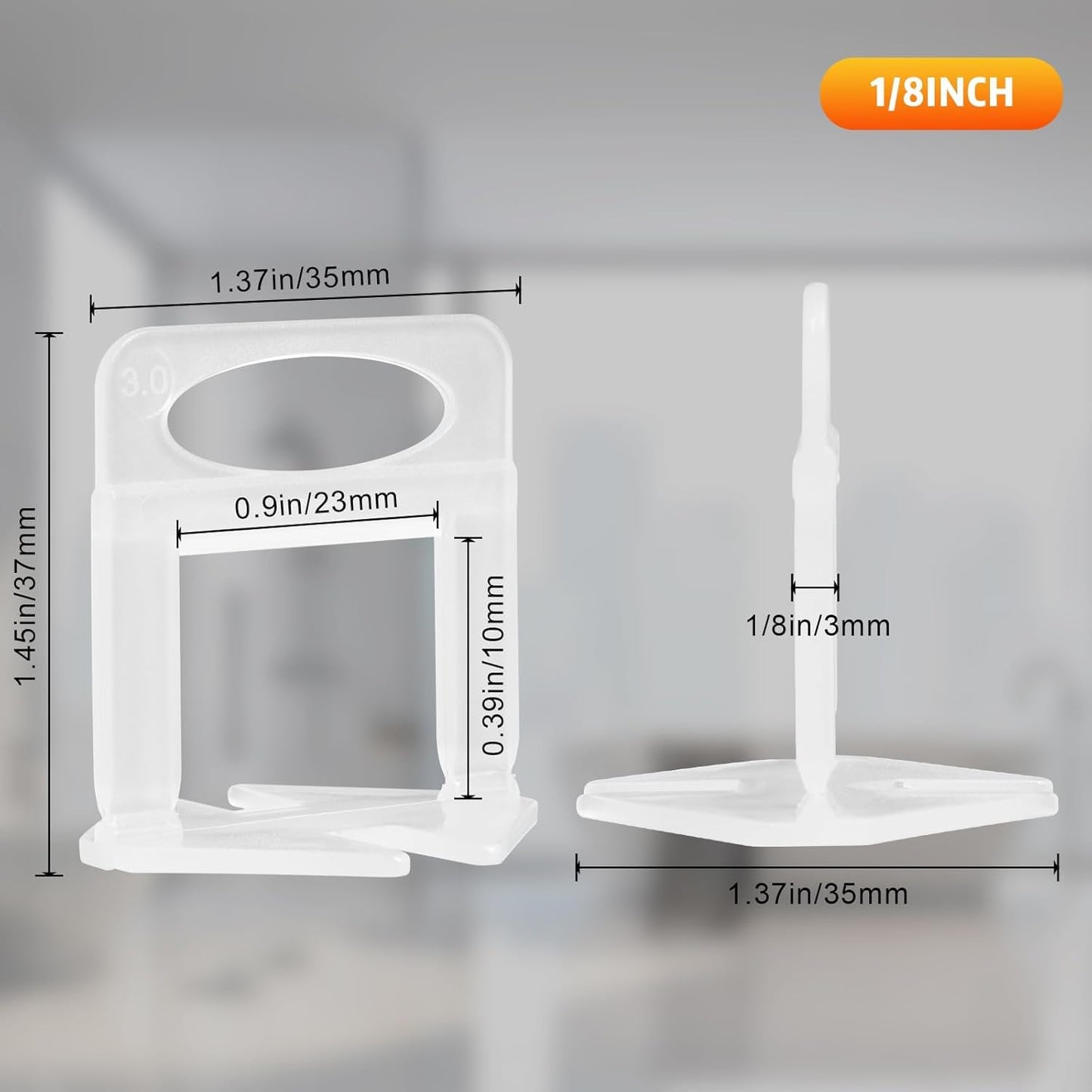 DGSL Tile Leveling System, 4500-PieceTile Spacers Clips 1/8 Inch Tile Tools, Tile Installation Tools for Professional Ceramic Tile and Stone Installation
