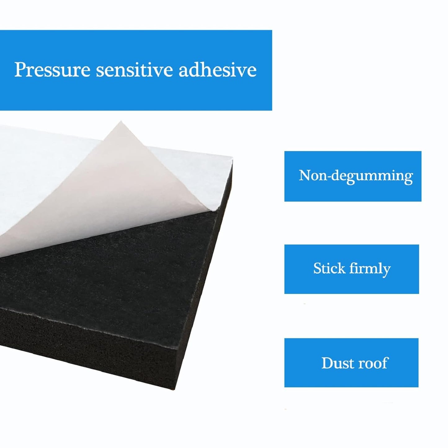 8 Pcs Foam Padding Sheet with Adhesive, Neoprene Rubber Adhesive Pads Closed Cell Foam Sheet for Insulation Soundproofing Anti-Slip Black (4" x 4" x 1/2", 8 Pcs)
