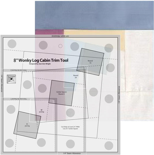 Quilting Ruler, Multi-Purpose Sewing Templates, Motion Sewing Templates, Quilt Templates Acrylic Log Cabin Trim Tool for Cutting Patterns, Sewing Accessories