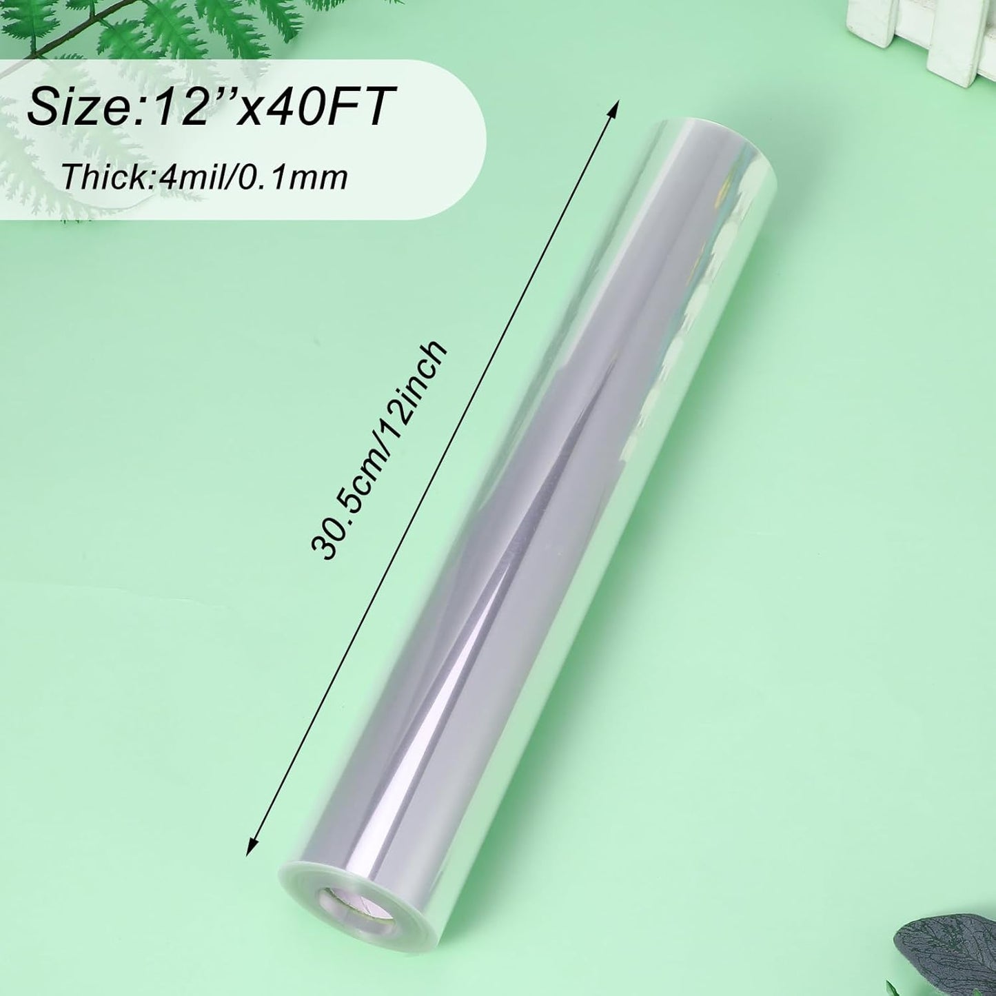 4 mil 12inchs x 40ft Rolls Transparency Blank Template Material Acetate,Clear Sheet Mylar Stencils for Cutting Paper