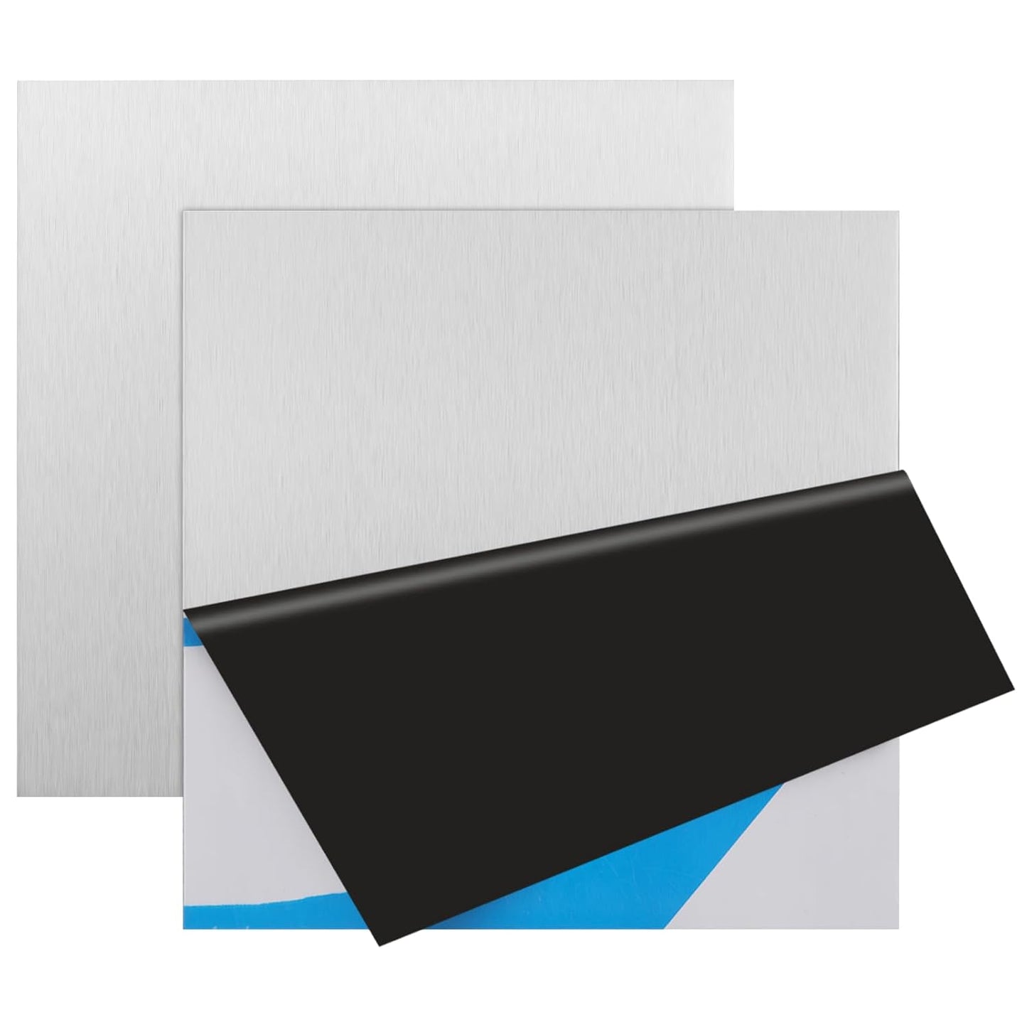 2Pcs 304 Stainless Steel Sheets Metal 6" x 6" x 1/32" Inch 304 Stainless Steel Plates 20 Gauge(0.8MM) Stainless Steel Shim Stock Plates Metal Sheets for Crafting, Stovetop, Snow Frosted Surface