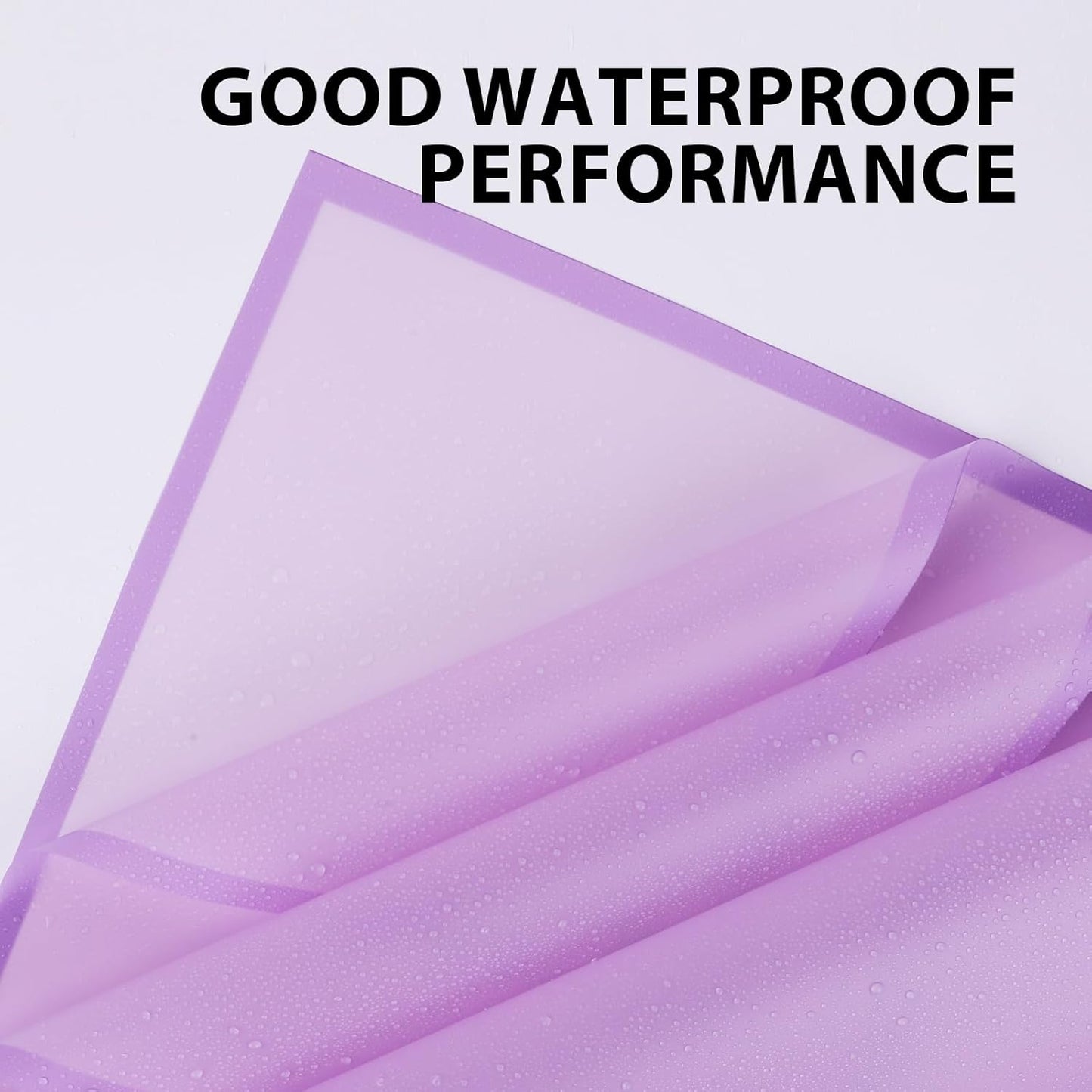 FUHITIM 20 Sheets Flower Wrapping Paper - Waterproof Floral Bouquet Packaging Paper for DIY Crafts，Florist Supplies Packaging Paper for Wedding Birthday Gift (Translucent Lilac Purple)