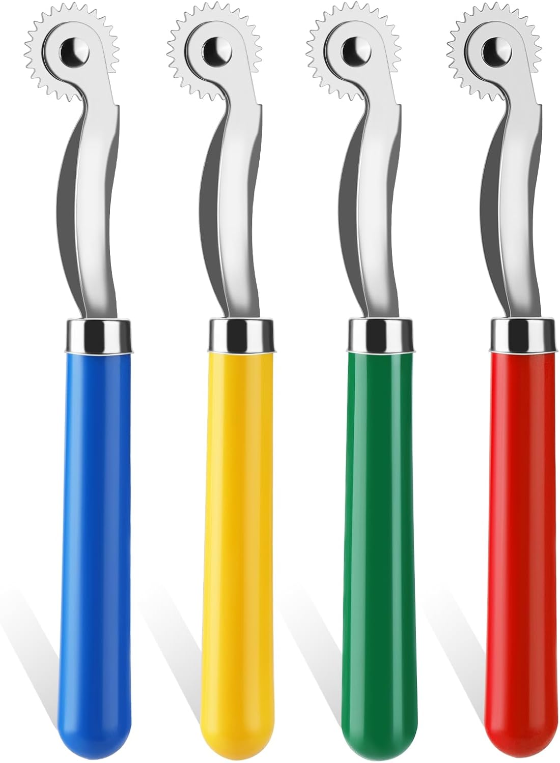 Nitlak 4 PCS Tracing Wheel,Tracing Wheel Sewing Tool, Plastic Handle Stainless Steel Pounce Wheel,Tracing Wheel for Sewing Patterns, Leathercraft, Professional Marking Spacer