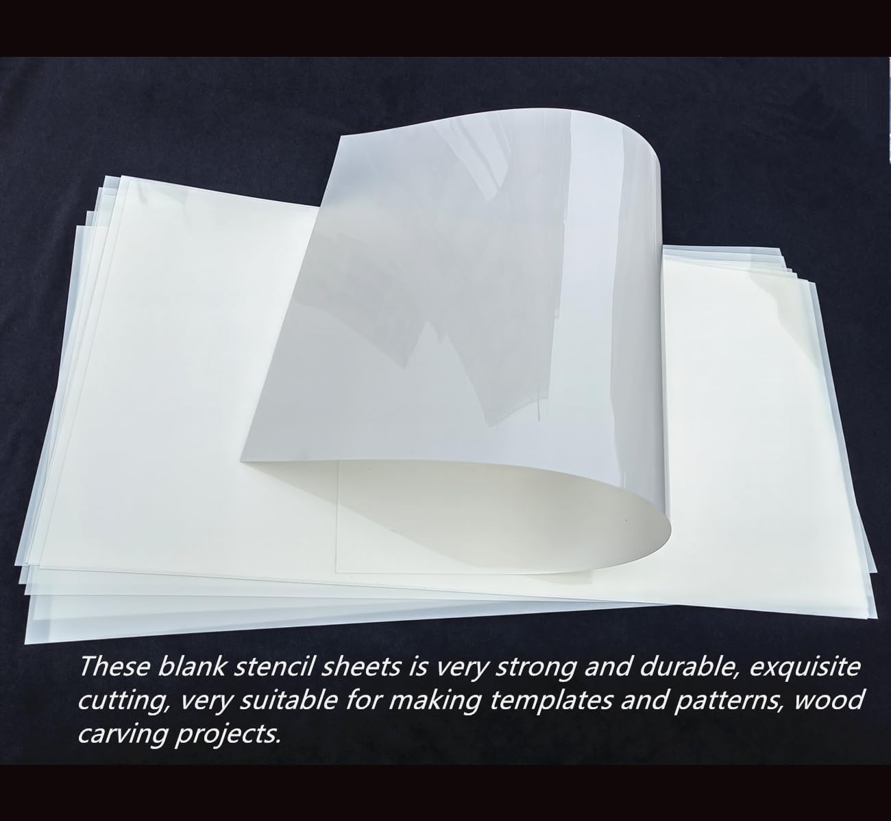 Translucent Blank Mylar Stencil Sheet for Cutting,8 Pack 12" x 24" 10mil/0.25mm Thick .Cutting Machines. Gift, Acetate Template Material,Craft Plastic Sheets